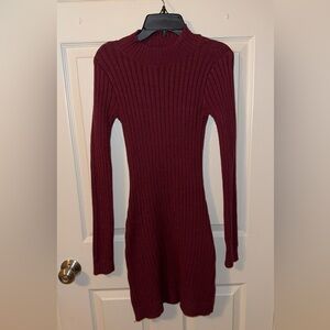 Hollister Burgundy Knit Dress